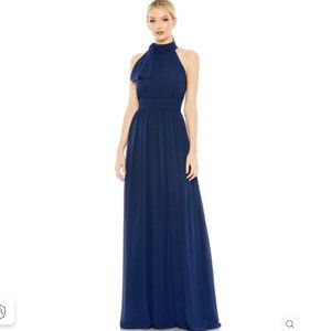 HIGH NECK CHIFFON GOWN Size 6 COLOR — Midnight New With Tags